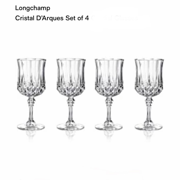 Longchamp Clear. 4 Wine or Sherry lGobletCristal’ D’Arquse ( Duaand ) - Picture 2 of 9